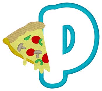 P Pizza Appliqué