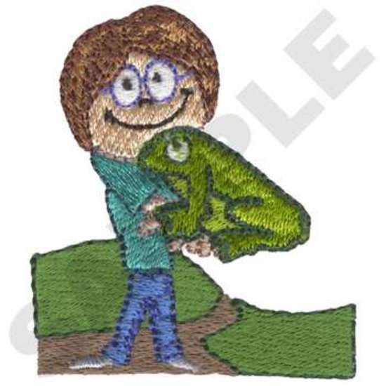 Kleiner Junge & Pet Frog
