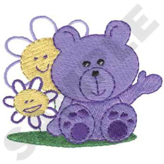Bär mit Blumen
