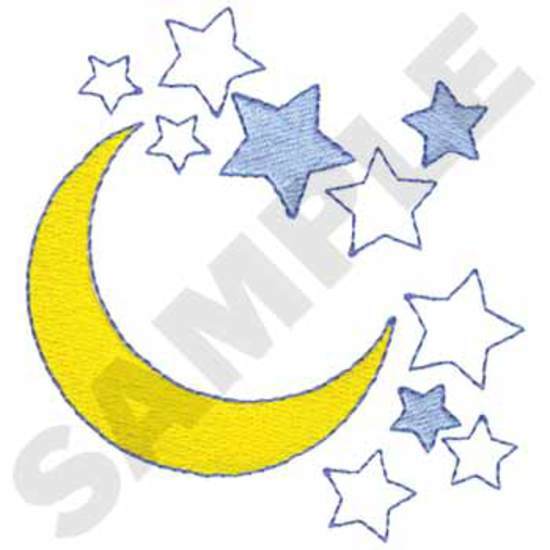 Mond und Sterne