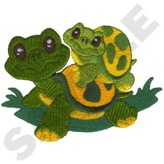 Schildkröte mit Baby