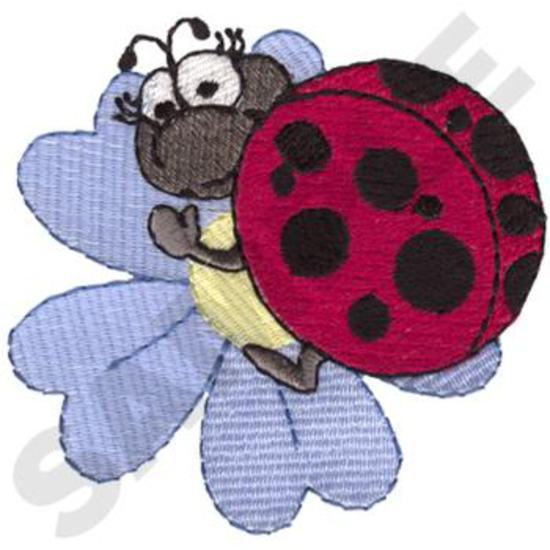 Mädchen Marienkäfer auf Blume