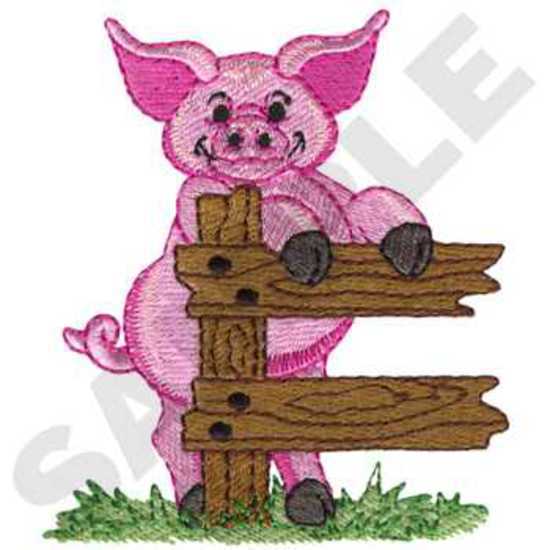 Schwein durch Zaun