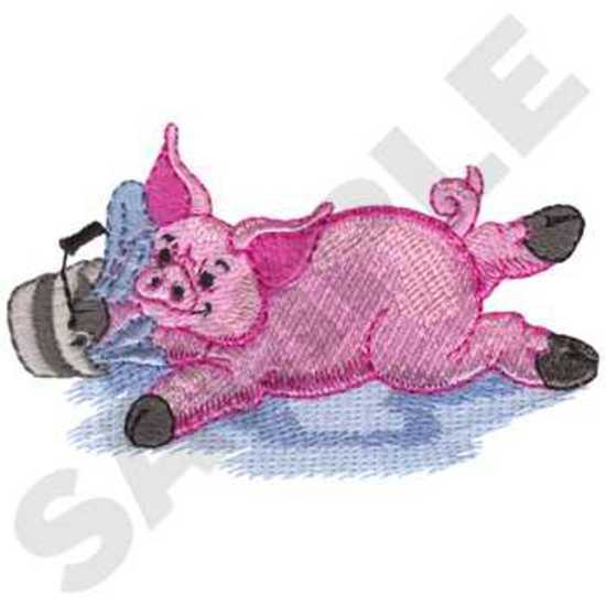 Schwein verschütten Eimer