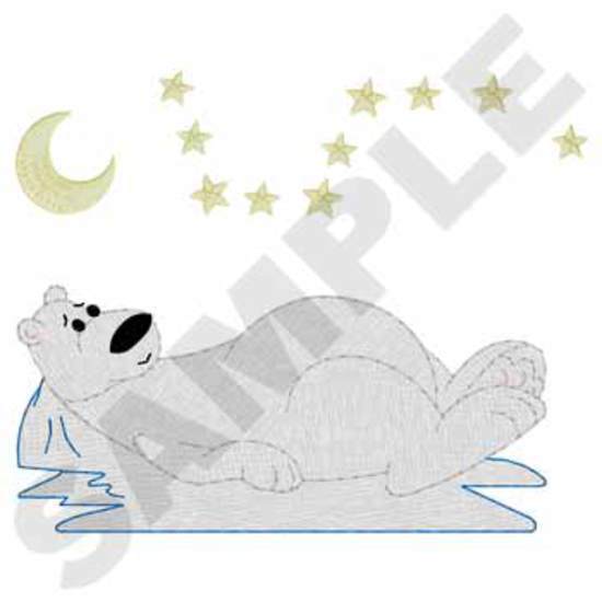 Eisbär  der Sterne beobachtet