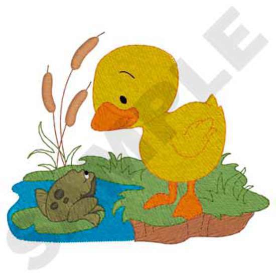 Ente und Frosch