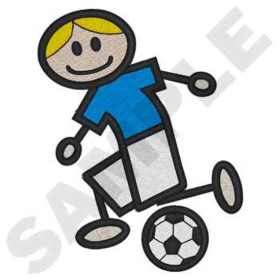 Stock-Fußball-Junge