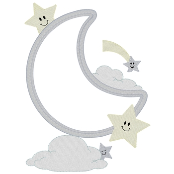 Mond & Sterne Applique
