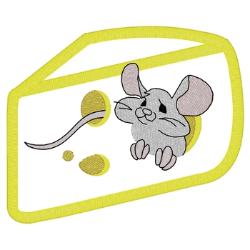 Maus in Käse-Applikation