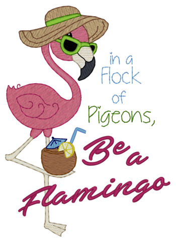 Sei ein Flamingo