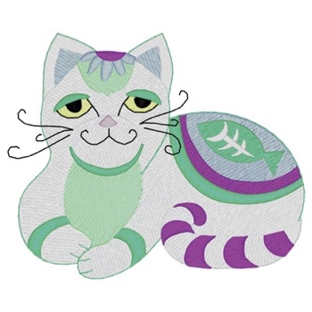 Wunderliche Fishbone Katze