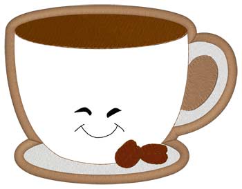 Glückliche Kaffee Applique