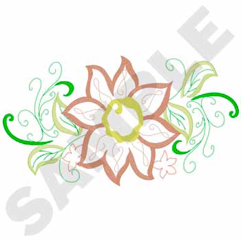 Blume mit Blättern