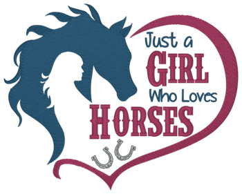 Mädchen liebt Pferde