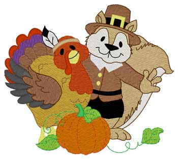 Thanksgiving Eichhörnchen und die Türkei