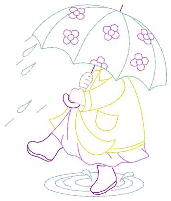 Regenschirm Regen Mädchen