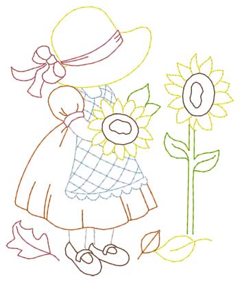 Mütze Mädchen W / Sonnenblumen