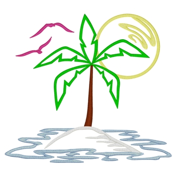 Insel mit Palmen