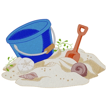Sand Eimer und Schaufel