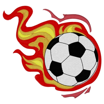 Flammender Fußball