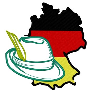 Deutschland mit Hut