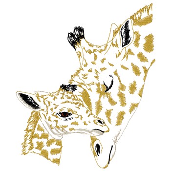 Giraffe Mama und Baby
