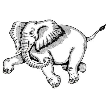 Aufladender Elefant