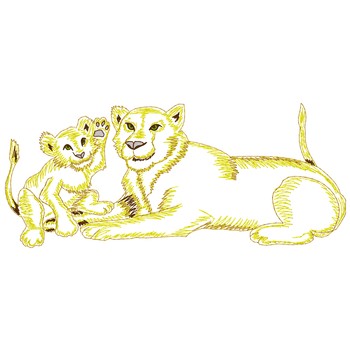 Löwin und Junglöwe