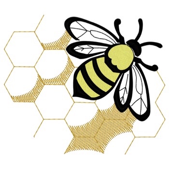 Biene auf Bienenwabe