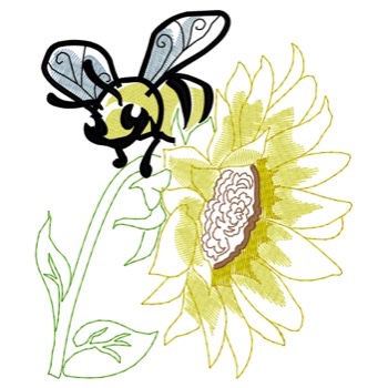 Biene auf Sonnenblume