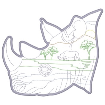 Rhinoceros Kopf Gliederung