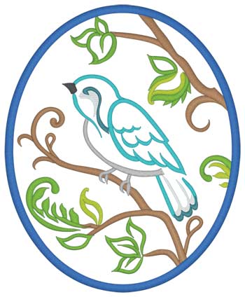 Dekorative Vogelapplikation