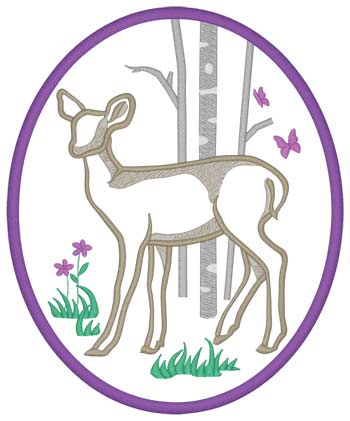 Doe In Woods Applique