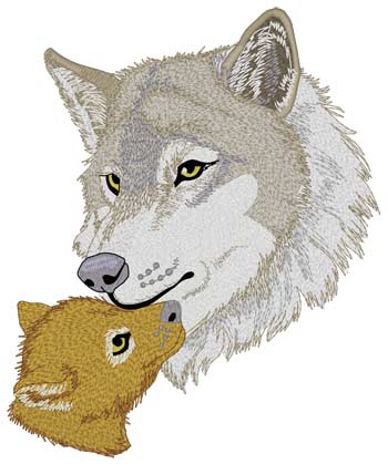 Mutter Wolf & Welpe