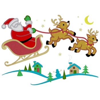 Weihnachtsmann Schlitten