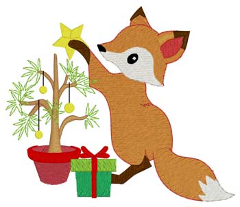 Fox dekorieren Baum